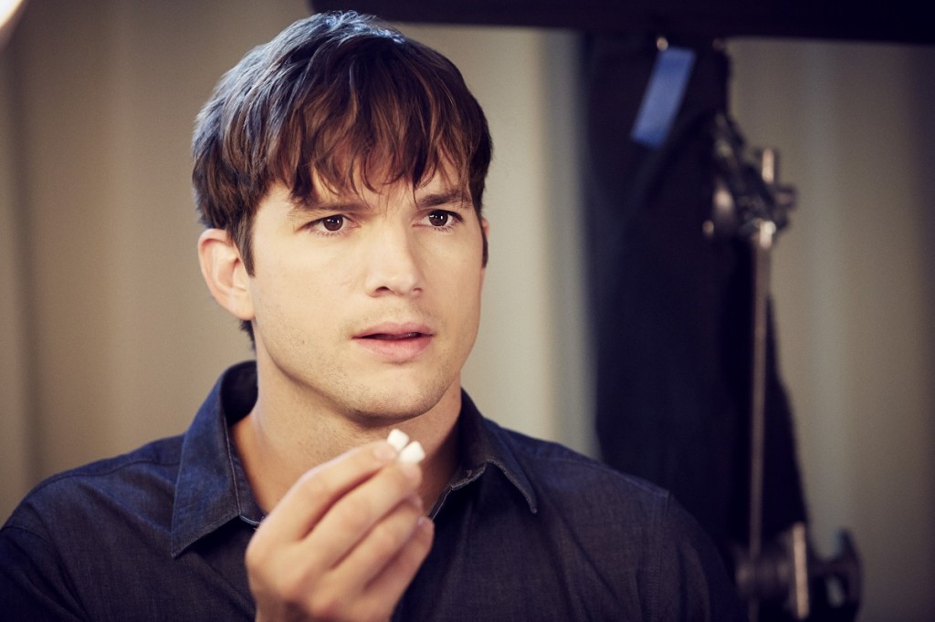 Ashton Kutcher on set of Wrigleys/ Orbit shoot in LA